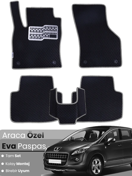 PEUGEOT 3008 (2008-2017) Uyumlu EVA Paspas Tam Set–Araca Özel,Oto Paspas ürün görseli 1
