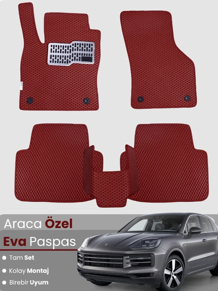 PORSCHE CAYENNE (2018-2024) Uyumlu EVA Paspas Tam Set–Araca Özel,Oto Paspas ürün görseli 1