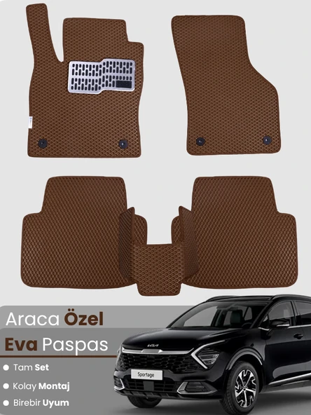 KİA SPORTAGE BENZİNLİ (2021-2025) Uyumlu EVA Paspas Tam Set–Araca Özel,Kolay Montaj,Su Geçirmez ürün görseli 1