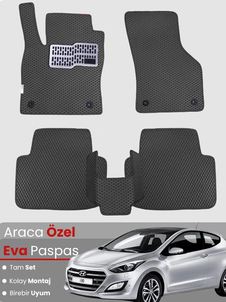 HYUNDAİ i30 (2011-2017) Uyumlu EVA Paspas Tam Set–Araca Özel,Kolay Montaj,Su Geçirmez ürün görseli 1