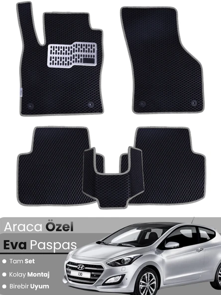 HYUNDAİ i30 (2011-2017) Uyumlu EVA Paspas Tam Set–Araca Özel,Kolay Montaj,Su Geçirmez ürün görseli 1