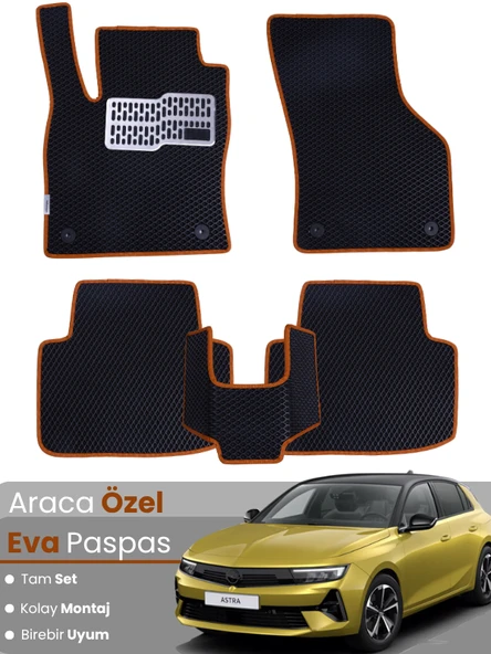 OPEL ASTRA L BENZİNLİ (2022-2025) Uyumlu EVA Paspas Tam Set–Araca Özel,Kolay Montaj ürün görseli 1
