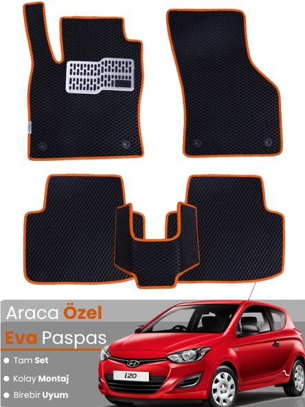 HYUNDAİ i20 (2008-2014) Uyumlu EVA Paspas Tam Set–Araca Özel,Kolay Montaj,Su Geçirmez ürün görseli 1