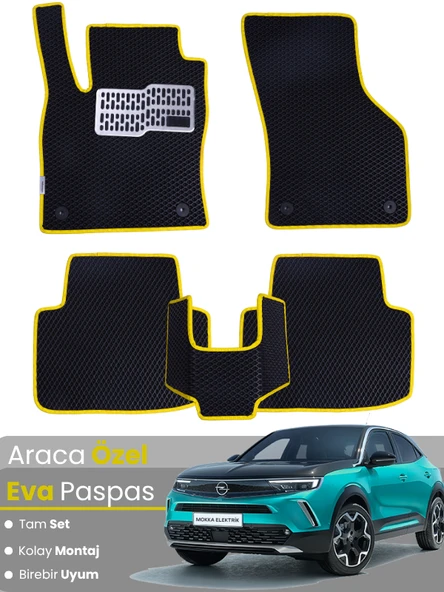 OPEL MOKKA ELEKTRİKLİ (2023-2025) Uyumlu EVA Paspas Tam Set–Araca Özel,Oto Paspas,Kolay Montaj ürün görseli 1