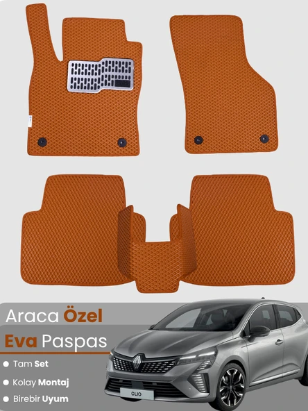 RENAULT CLİO 5 (2020-2025) Uyumlu EVA Paspas Tam Set–Oto Paspas,Araca Özel ürün görseli 1