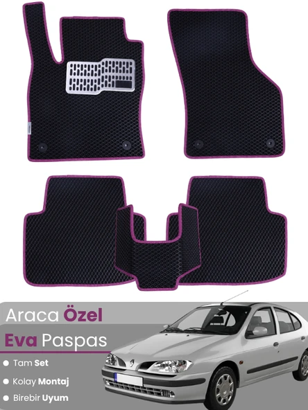 RENAULT MEGANE 1 (1995-2002) Uyumlu EVA Paspas Tam Set–Oto Paspas,Araca Özel ürün görseli 1