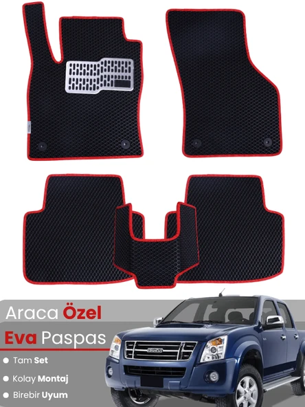 ISUZU  D-MAX (2002-2012) Uyumlu EVA Paspas Tam Set–Araca Özel,Kolay Montaj,Su Geçirmez ürün görseli 1