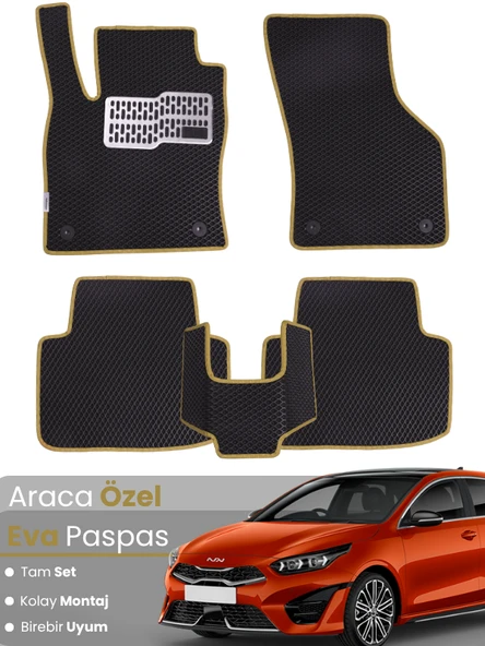 KİA CEED (2019-2025) Uyumlu EVA Paspas Tam Set–Araca Özel,Kolay Montaj,Su Geçirmez ürün görseli 1