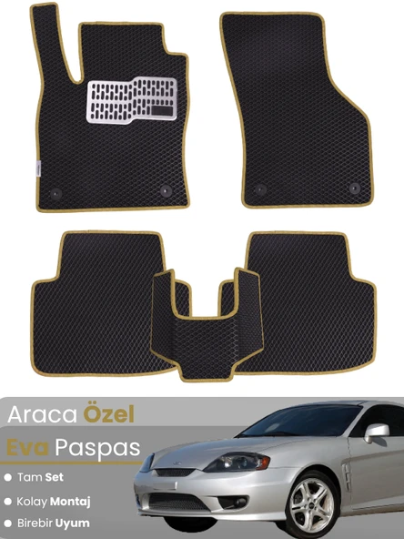 HYUNDAİ COUPE (2001-2009) Uyumlu EVA Paspas Tam Set–Araca Özel,Kolay Montaj,Su Geçirmez ürün görseli 1