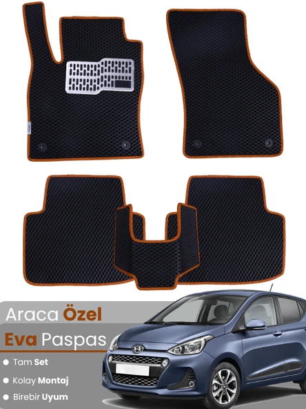 HYUNDAİ i10 (2013-2019) Uyumlu EVA Paspas Tam Set–Araca Özel,Kolay Montaj,Su Geçirmez ürün görseli 1