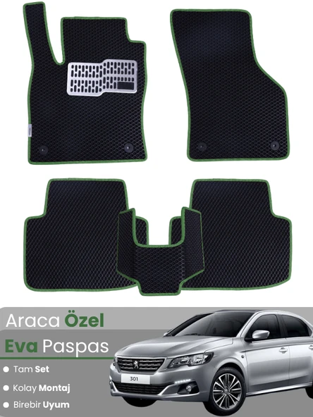 PEUGEOT 301 (2012-2025) Uyumlu EVA Paspas Tam Set–Araca Özel,Oto Paspas,Kolay Montaj ürün görseli 1