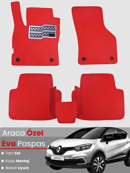 RENAULT CAPTUR 1 (2013-2019) Uyumlu EVA Paspas Tam Set–Araca Özel,Oto Paspas ürün görseli 1
