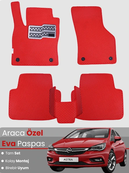 OPEL ASTRA K HATCHBACK (2015-2021) Uyumlu EVA Paspas Tam Set–Araca Özel,Kolay Montaj ürün görseli 1
