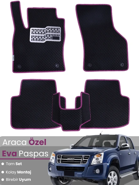 ISUZU  D-MAX (2002-2012) Uyumlu EVA Paspas Tam Set–Araca Özel,Kolay Montaj,Su Geçirmez ürün görseli 1