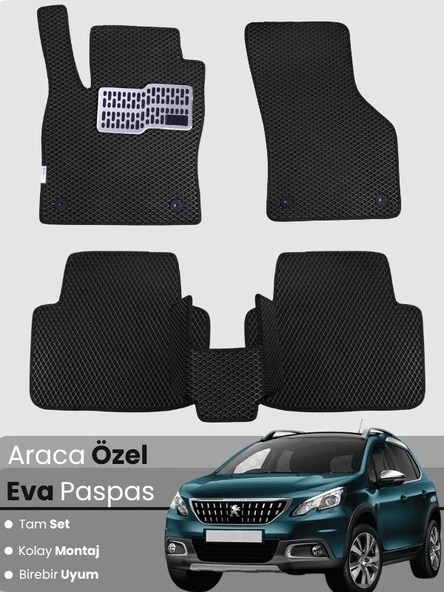 PEUGEOT 2008 (2013-2019) Uyumlu EVA Paspas Tam Set–Araca Özel,Oto Paspas,Kolay Montaj ürün görseli 1