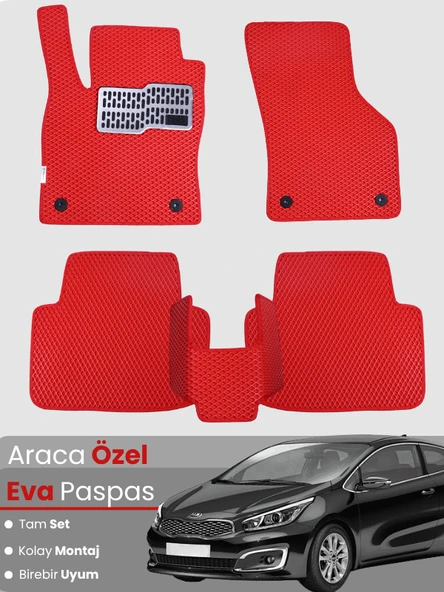 KİA CEED HATCHBACK (2012-2018) Uyumlu EVA Paspas Tam Set–Araca Özel,Kolay Montaj,Su Geçirmez ürün görseli 1