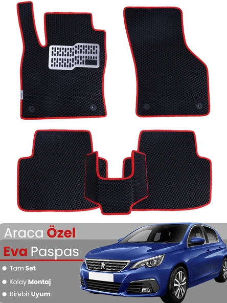 PEUGEOT 308 (2013-2022) Uyumlu EVA Paspas Tam Set–Araca Özel,Oto Paspas,Kolay Montaj ürün görseli 1