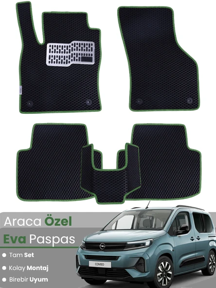 OPEL COMBO (2018-2025) Uyumlu EVA Paspas Tam Set–Araca Özel,Kolay Montaj,Oto Paspas ürün görseli 1