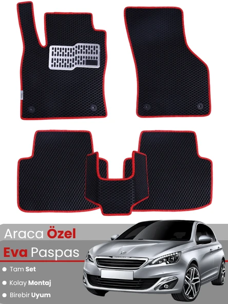 PEUGEOT 308 (2007-2012) Uyumlu EVA Paspas Tam Set–Araca Özel,Oto Paspas,Kolay Montaj ürün görseli 1