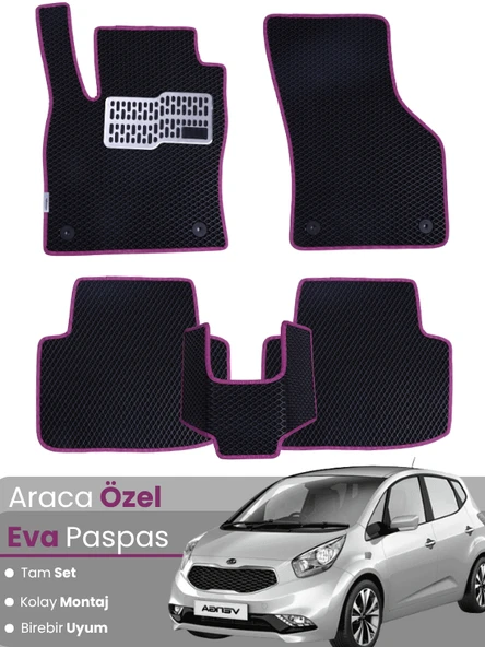 KİA VENGA (2009-2019) Uyumlu EVA Paspas Tam Set–Araca Özel,Kolay Montaj,Su Geçirmez ürün görseli 1