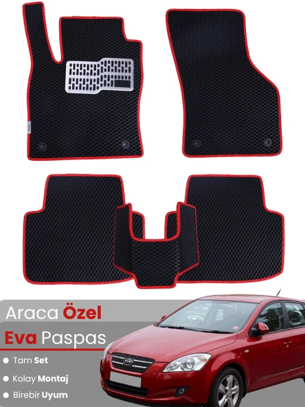 KİA CEED (2007-2011) Uyumlu EVA Paspas Tam Set–Araca Özel,Kolay Montaj,Su Geçirmez ürün görseli 1