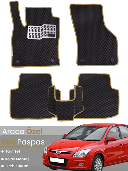 HYUNDAİ i30 (2007-2011) Uyumlu EVA Paspas Tam Set–Araca Özel,Kolay Montaj,Su Geçirmez ürün görseli 1