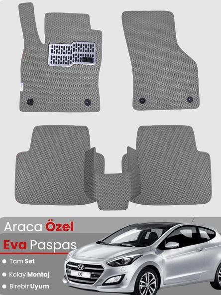 HYUNDAİ i30 (2011-2017) Uyumlu EVA Paspas Tam Set–Araca Özel,Kolay Montaj,Su Geçirmez ürün görseli 1