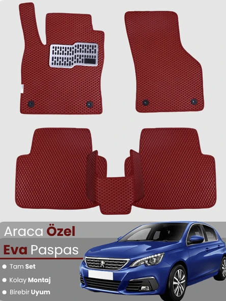 PEUGEOT 308 (2013-2022) Uyumlu EVA Paspas Tam Set–Araca Özel,Oto Paspas,Kolay Montaj ürün görseli 1