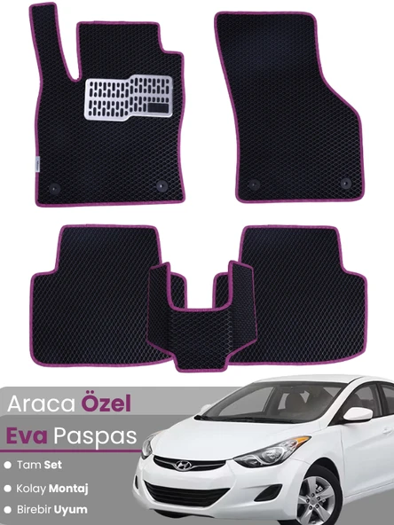 HYUNDAİ ELANTRA (2011-2016) Uyumlu EVA Paspas Tam Set–Araca Özel,Kolay Montaj,Su Geçirmez ürün görseli 1