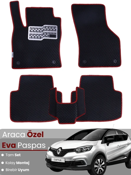 RENAULT CAPTUR 1 (2013-2019) Uyumlu EVA Paspas Tam Set–Araca Özel,Oto Paspas ürün görseli 1