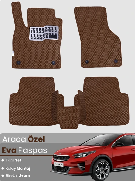 KİA XCEED (2019-2025) Uyumlu EVA Paspas Tam Set–Araca Özel,Kolay Montaj,Su Geçirmez ürün görseli 1