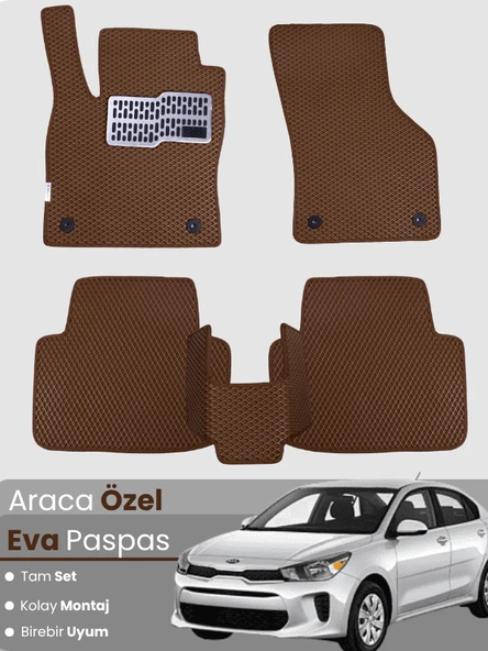 KİA RİO (2018-2025) Uyumlu EVA Paspas Tam Set–Araca Özel,Kolay Montaj,Su Geçirmez ürün görseli 1