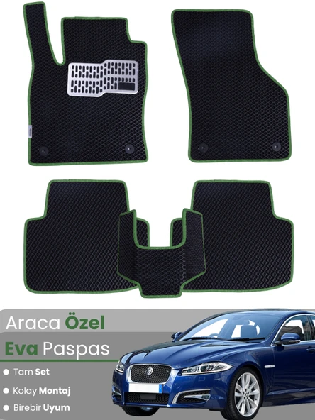 JAGUAR XF (2008-2015) Uyumlu EVA Paspas Tam Set–Araca Özel,Kolay Montaj,Su Geçirmez ürün görseli 1