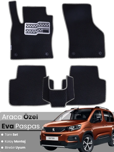 PEUGEOT RİFTER (2018-2025) Uyumlu EVA Paspas Tam Set–Araca Özel,Oto Paspas ürün görseli 1