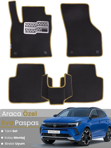 OPEL GRANDLAND (2017-2024) Uyumlu EVA Paspas Tam Set–Araca Özel,Kolay Montaj,Oto Paspas ürün görseli 1