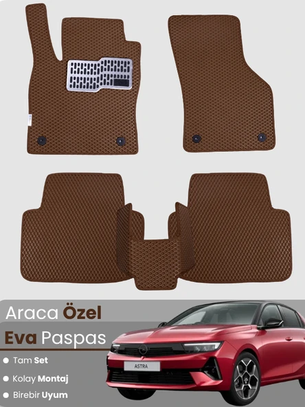 OPEL ASTRA L ELEKTRİKLİ (2022-2025) Uyumlu EVA Paspas Tam Set–Araca Özel,Kolay Montaj ürün görseli 1