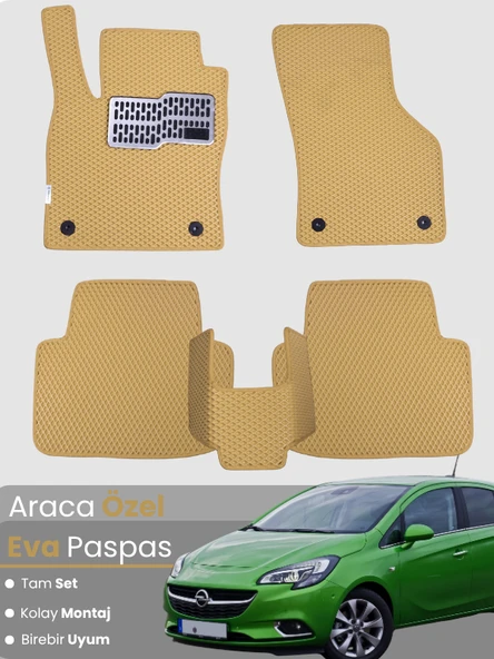 OPEL CORSA E (2014-2018) Uyumlu EVA Paspas Tam Set–Araca Özel,Kolay Montaj,Oto Paspas ürün görseli 1