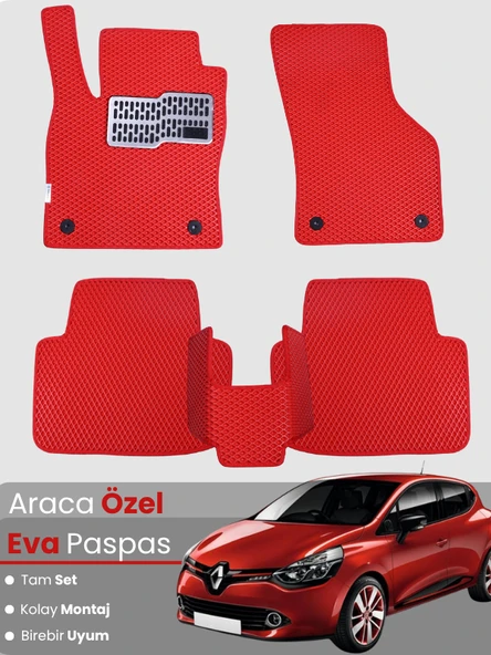 RENAULT CLİO 4 (2012-2019) Uyumlu EVA Paspas Tam Set–Araca Özel,Oto Paspas ürün görseli 1