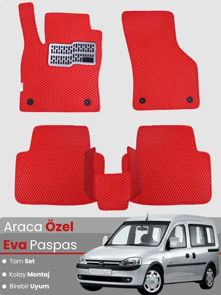 OPEL COMBO (2001-2011) Uyumlu EVA Paspas Tam Set–Araca Özel,Kolay Montaj,Oto Paspas ürün görseli 1