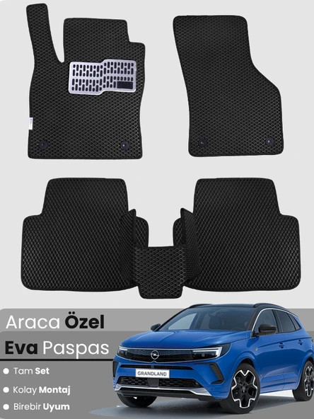 OPEL GRANDLAND (2017-2024) Uyumlu EVA Paspas Tam Set–Araca Özel,Kolay Montaj,Oto Paspas ürün görseli 1