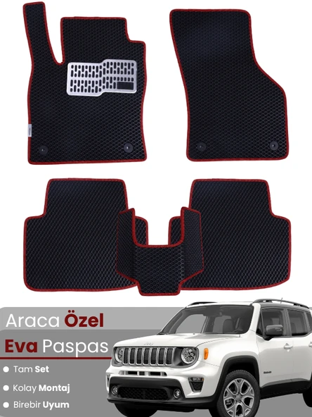 JEEP RENEGADE (2020-2025) Uyumlu EVA Paspas Tam Set–Araca Özel,Kolay Montaj,Su Geçirmez ürün görseli 1