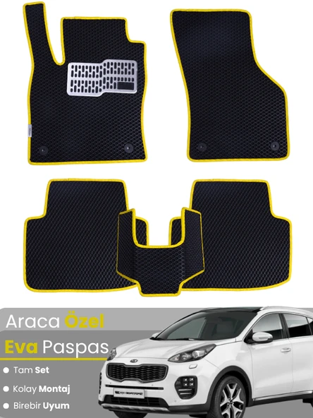 KİA SPORTAGE (2015-2021) Uyumlu EVA Paspas Tam Set–Araca Özel,Kolay Montaj,Su Geçirmez ürün görseli 1