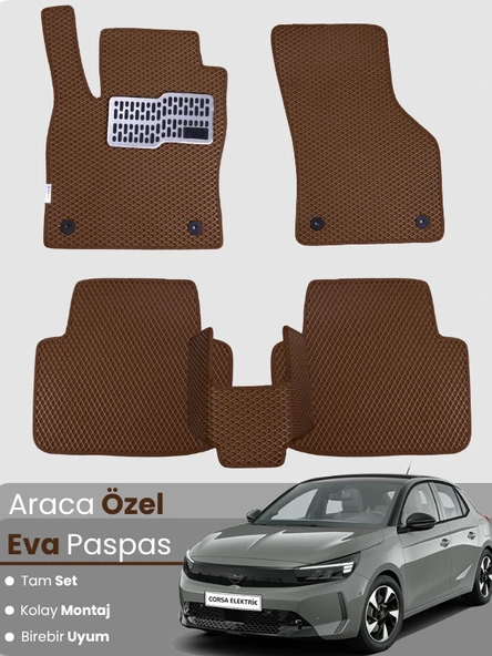 OPEL CORSA F ELEKTRİKLİ (2019-2025) Uyumlu EVA Paspas Tam Set–Araca Özel,Kolay Montaj,Oto Paspas ürün görseli 1