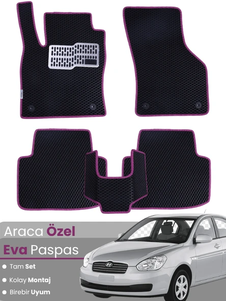 HYUNDAİ ACCENT ERA (2005-2011) Uyumlu EVA Paspas Tam Set–Araca Özel,Kolay Montaj,Su Geçirmez ürün görseli 1