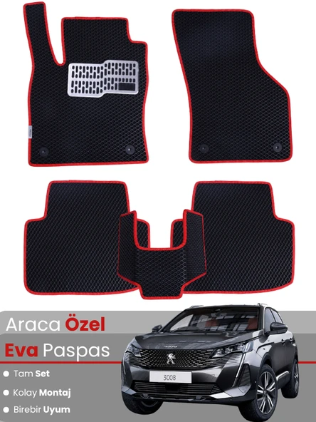 PEUGEOT 3008 (2020-2023) Uyumlu EVA Paspas Tam Set–Araca Özel,Oto Paspas ürün görseli 1