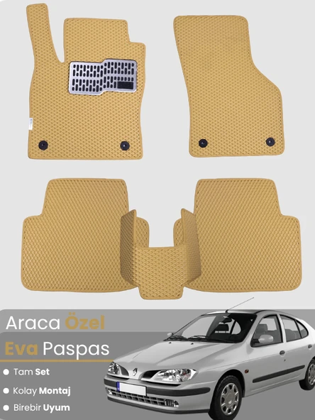 RENAULT MEGANE 1 (1995-2002) Uyumlu EVA Paspas Tam Set–Oto Paspas,Araca Özel ürün görseli 1