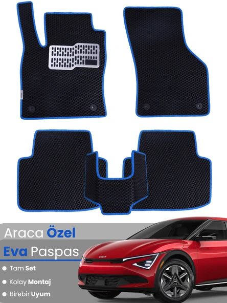 KİA EV6 (2021-2025) Uyumlu EVA Paspas Tam Set–Araca Özel,Kolay Montaj,Su Geçirmez ürün görseli 1