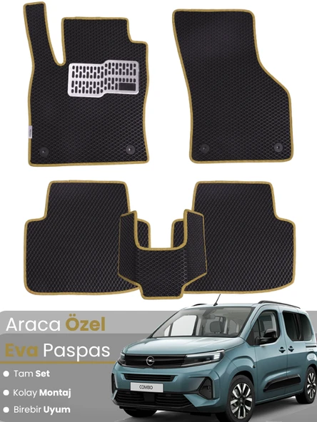 OPEL COMBO (2018-2025) Uyumlu EVA Paspas Tam Set–Araca Özel,Kolay Montaj,Oto Paspas ürün görseli 1