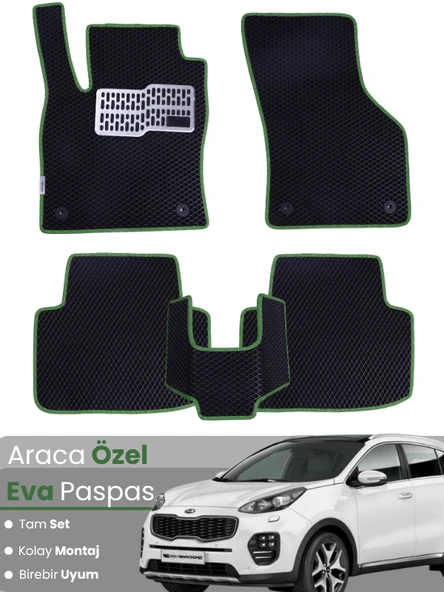 KİA SPORTAGE (2015-2021) Uyumlu EVA Paspas Tam Set–Araca Özel,Kolay Montaj,Su Geçirmez ürün görseli 1