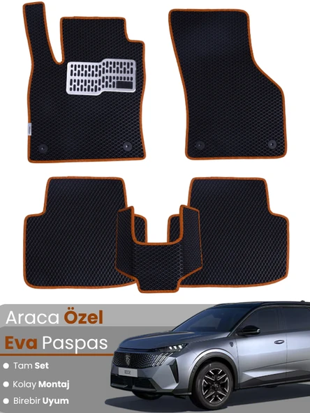 PEUGEOT 5008 (2017-2025) Uyumlu EVA Paspas Tam Set–Araca Özel,Oto Paspas ürün görseli 1
